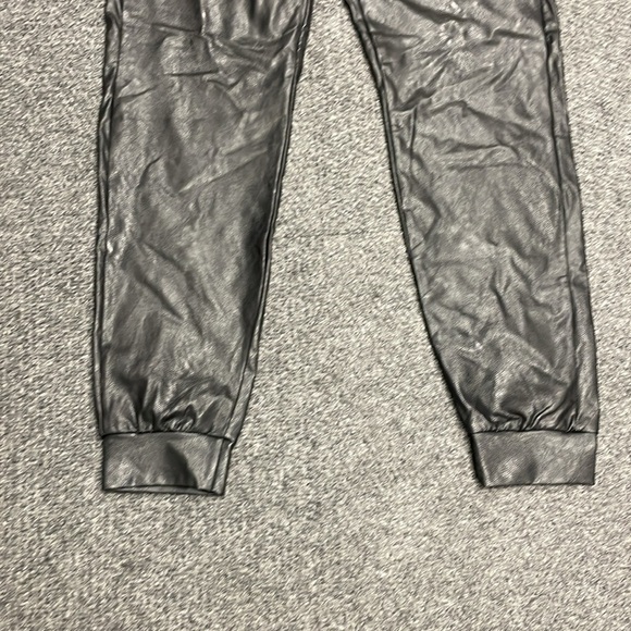 Commando Faux Leather Smocked Jogger Pants Size Small Black - Picture 3 of 5